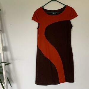 Chetta B color block midi dress size 8